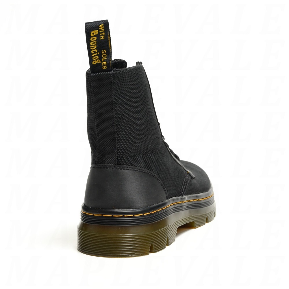 Dr Martens Combs Poly Rubbery Women's Sz 9 Black Casual Combat Boots 16607001 - Picture 9 of 12
